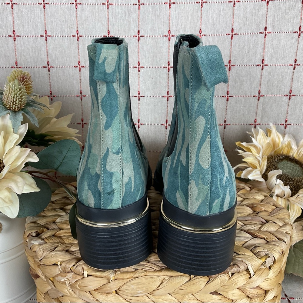 Kenneth Cole New York Levon 2.0 Welt Chelsea Boot Olive Camo Ankle Boots Sz 8 - Picture 3 of 7